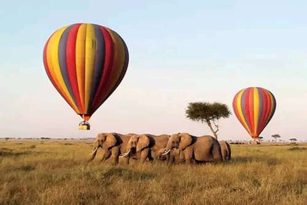 Uganda Balloon Safari Over Queen Elizabeth National Park.
